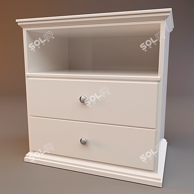 Princess Nightstand: Regal Elegance 3D model image 1