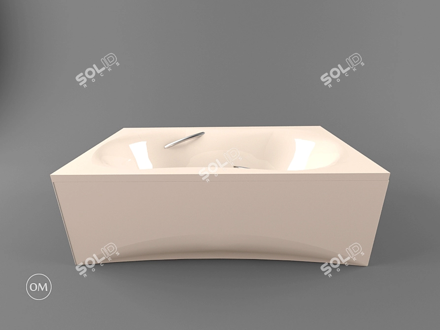 Elegant PAA Fanfara Bathtub 3D model image 2