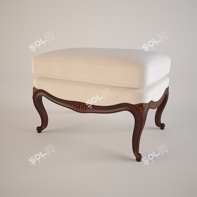 Classic Comfort Ottoman 3D model image 1