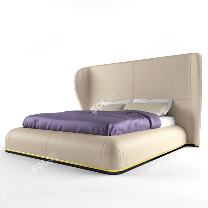 Elegant Marilu Bed by ORO 3D model image 1