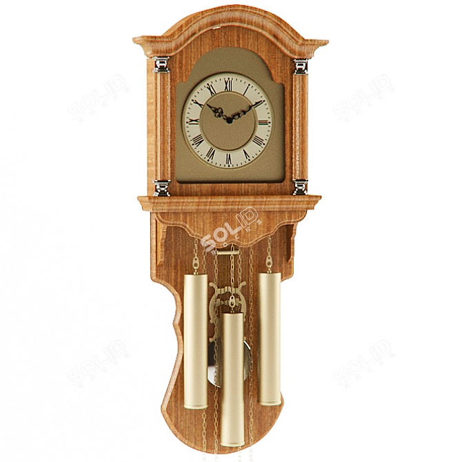 Timeless Wall Clock - 790x335x155 3D model image 1