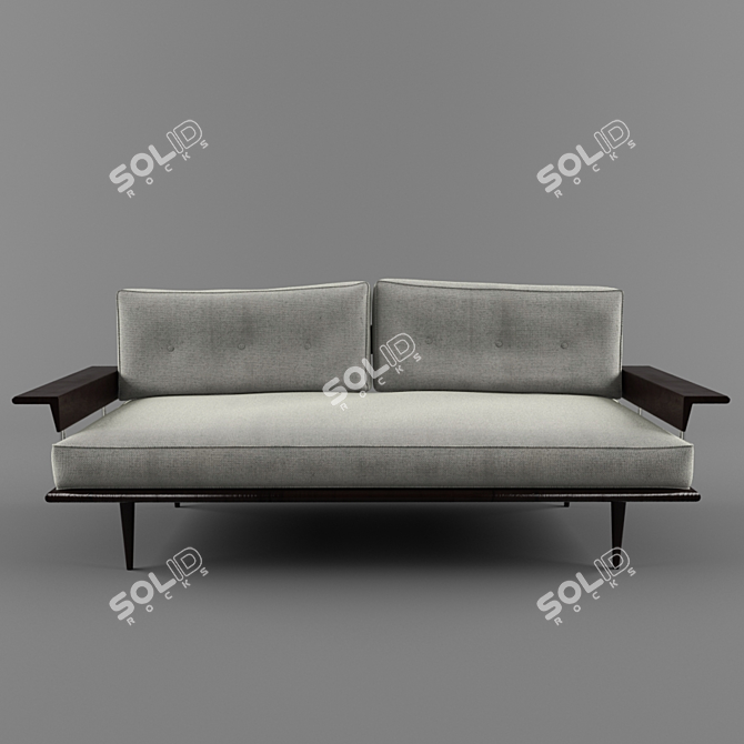 Vintage Sofa: Timeless Comfort 3D model image 2