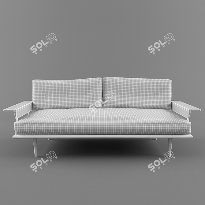 Vintage Sofa: Timeless Comfort 3D model image 3