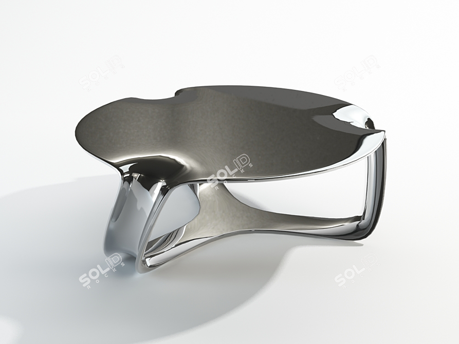 Futuristic Metal Coffee Table 3D model image 1
