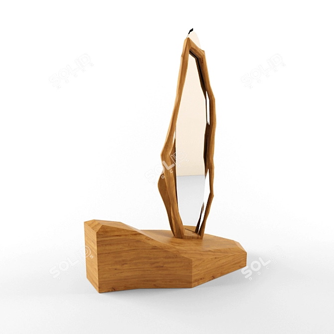 Modern Mirror Ikebana Sculpture 3D model image 1