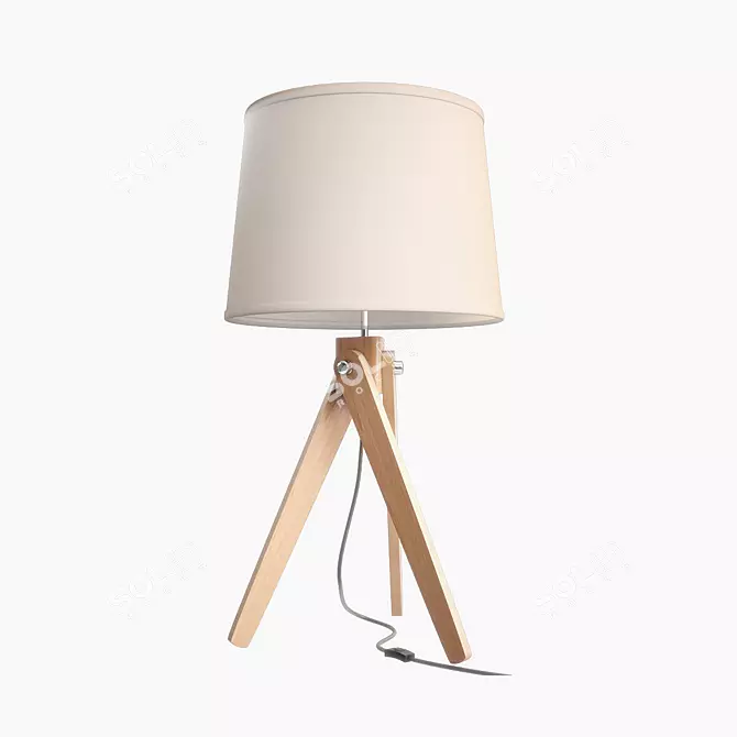 Elegant Bernal Table Lamp 3D model image 1