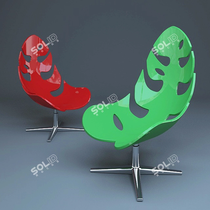 Leafy Elegance: Elite Chair 3D model image 2