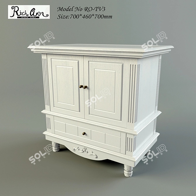 Sleek Nightstand with Textures 3D model image 1