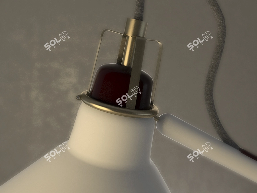 Industrial Style Work Lamp 3D model image 2