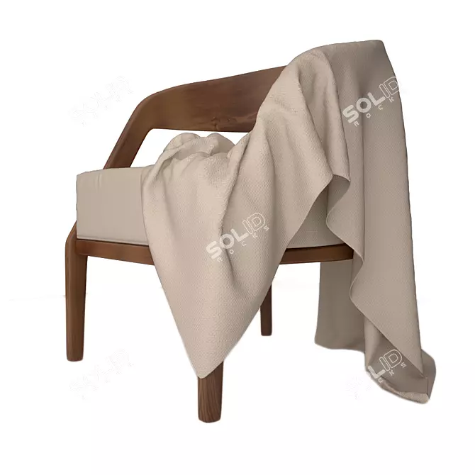 Alba: Handcrafted Chair 3D model image 1