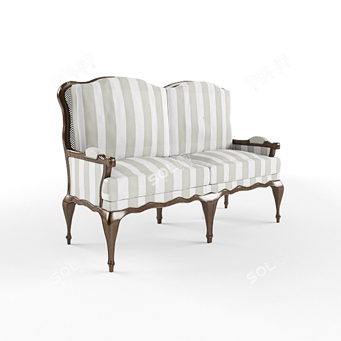 Classic Dialma Brown Sofa 3D model image 1