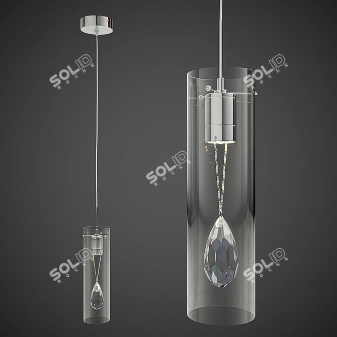 Flensburg Rainbow Chandelier 3D model image 1
