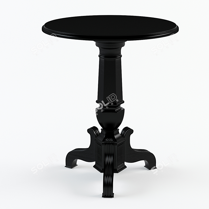 Turenne Round Pedestal Table 3D model image 1