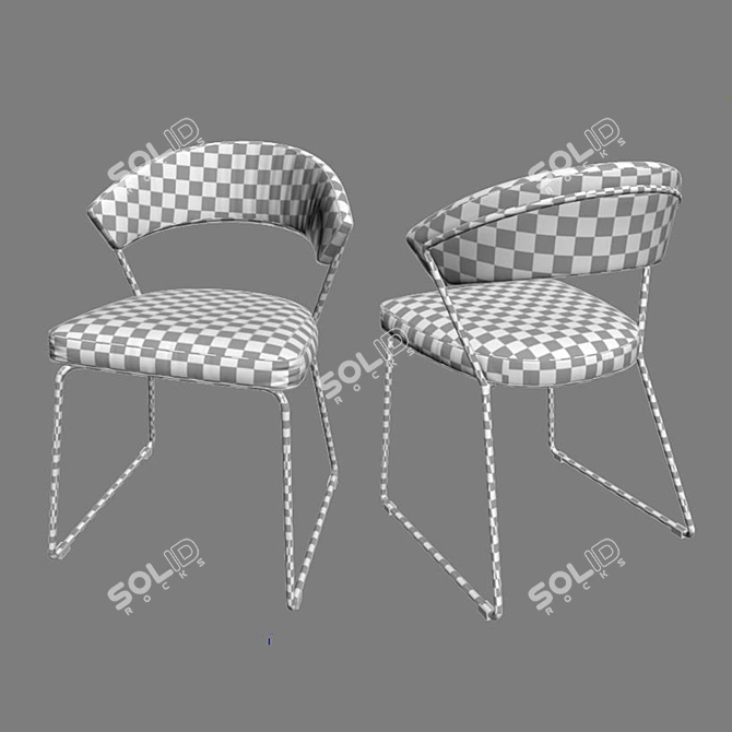 Modern Metal Chair: Calligaris New York 3D model image 3