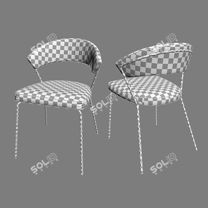 Sleek Metal Chair: Calligaris CS/1084 3D model image 2