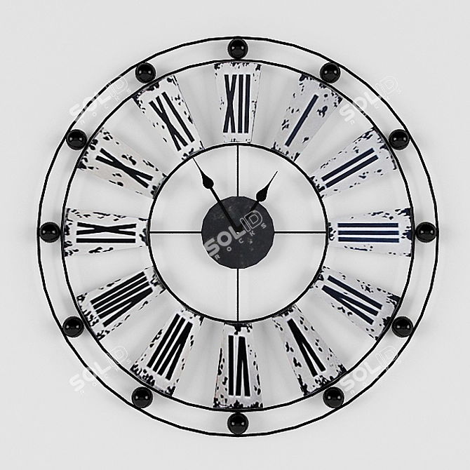 Elegant Timekeeper: Pacific Clock 3D model image 1