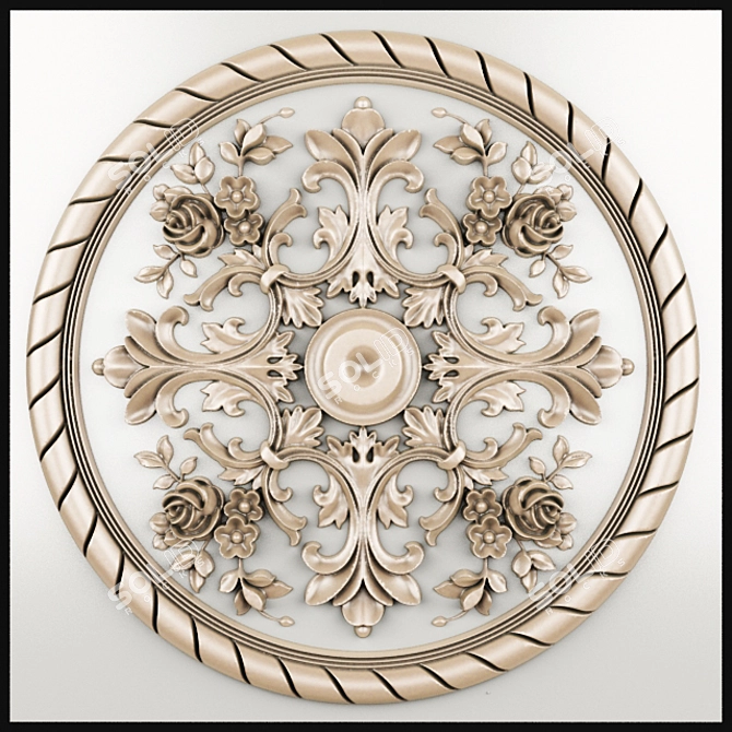 Elegant Fretwork Décor 3D model image 1