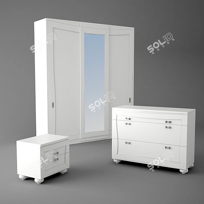 Modern Case Furniture Set 3D model image 1