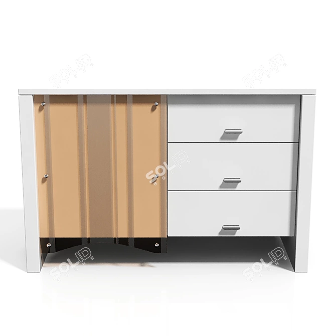 TATOO Blanc Dresser 3D model image 3