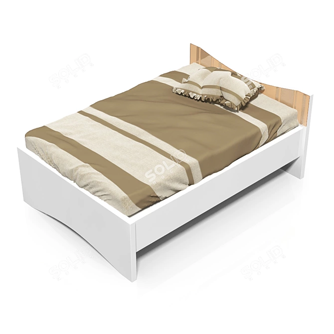 TATOO 140x200 Bed - Sleek and Stylish! 3D model image 1