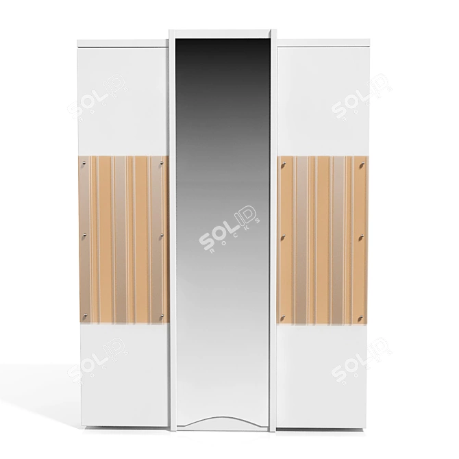 TATOO Mirrored Door Cabinet: Stylish Storage Solution 3D model image 2