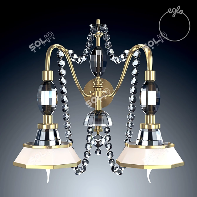 Elegant Bronze Sconce with Gold Accents 3D model image 2