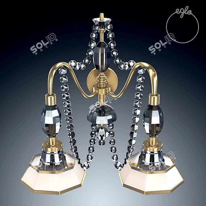 Elegant Bronze Sconce with Gold Accents 3D model image 3