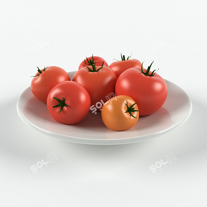 Garden Fresh Tomatoes 3D model image 1