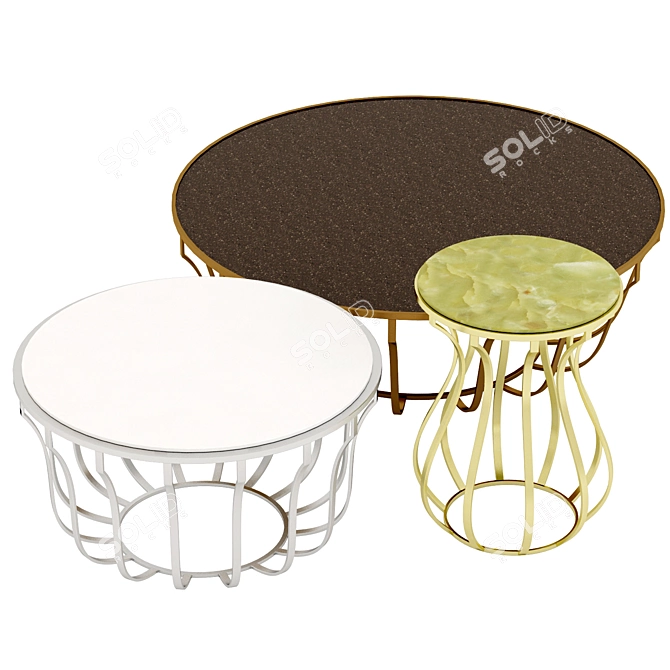 Elegant Baxter Jules Side Table 3D model image 1