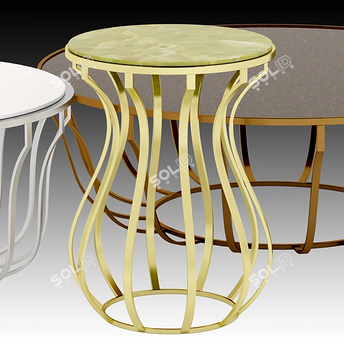  Elegant Baxter Jules Side Table 3D model image 2