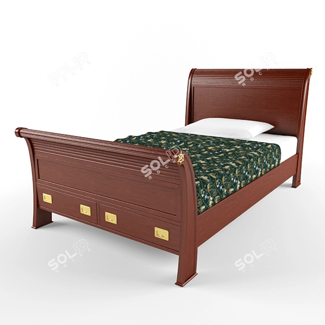 Elegant Caroti 530 Bed 3D model image 1