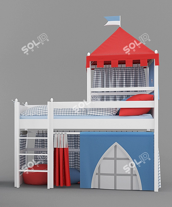 Annette Frank Castle Bed 3D model image 1