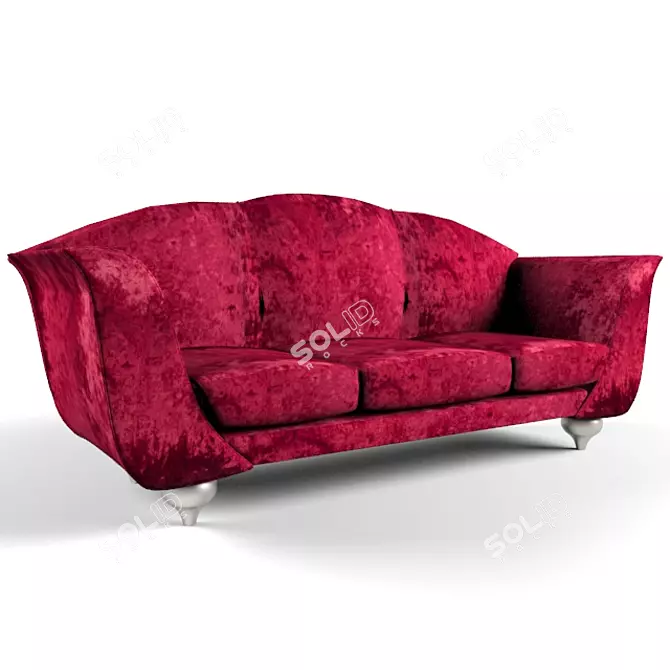 Sophisticated Italian Sofa 3D model image 1