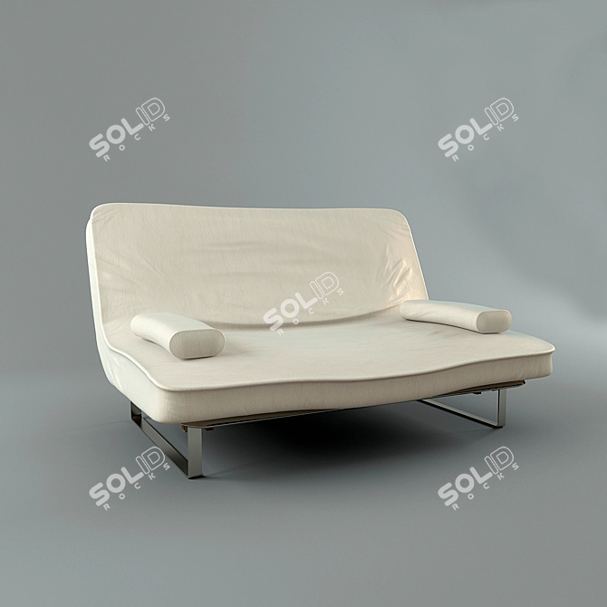 Modern Style Sofa with Materials, Textures, FBX - 2014 & 2012 Max Scene 3D model image 1