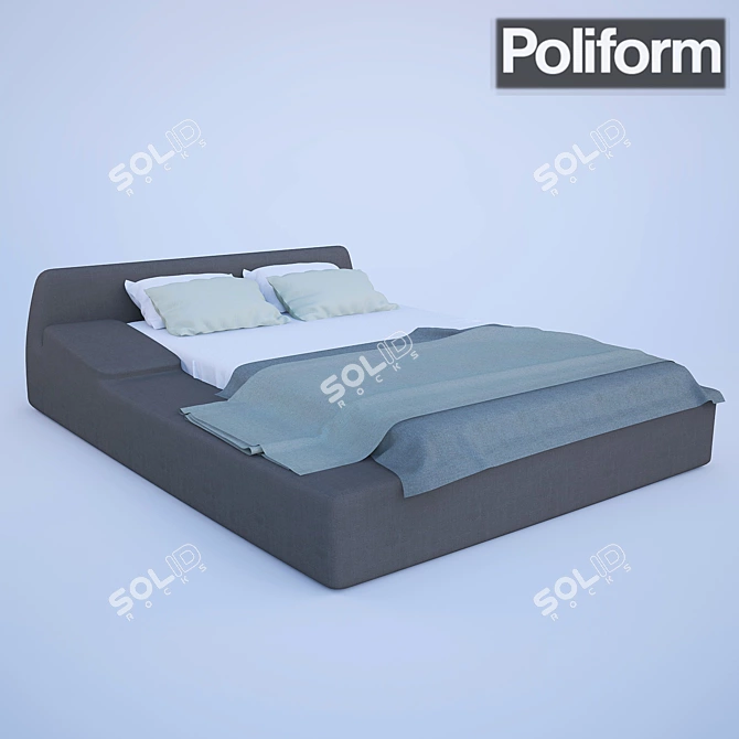 Title: Big B Bed by Poliform 3D model image 1