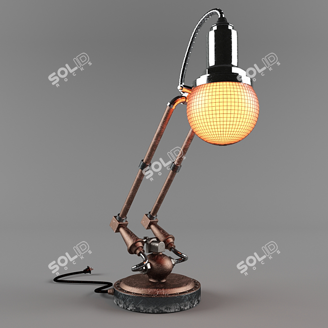 Steampunk Table Lamp 3D model image 1