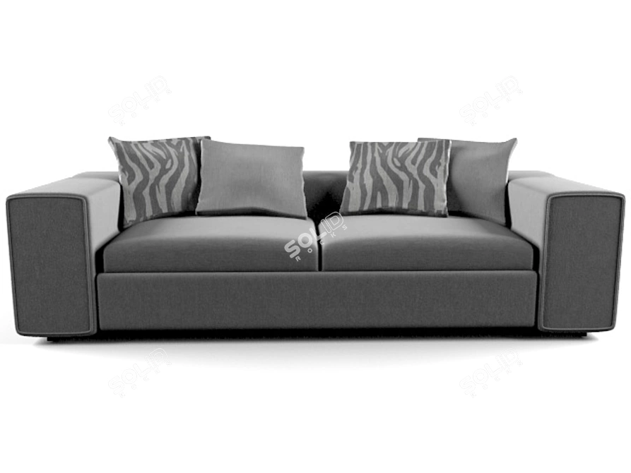 Elegant Springfield Sofa: Timeless Comfort 3D model image 1