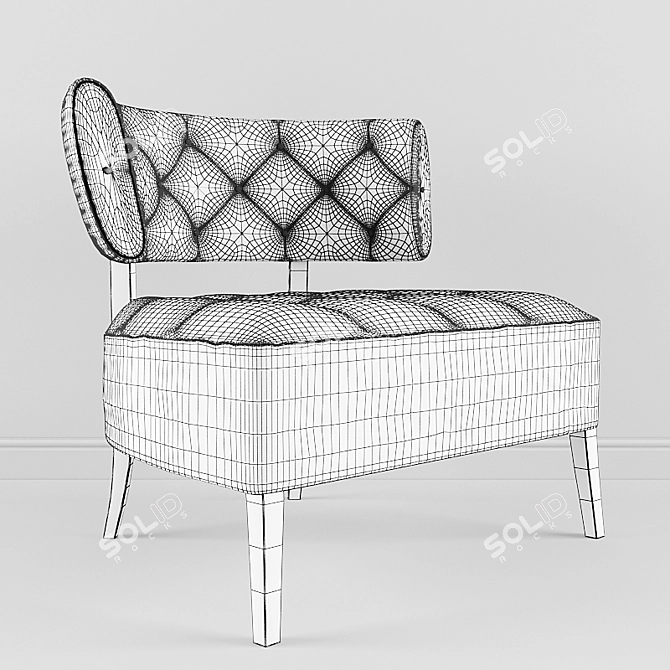 Brabbu Zulu Armchair: Stylish Comfort for Your Space 3D model image 3