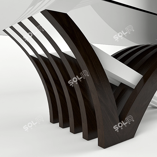 Modern Dining Table for 2 3D model image 2