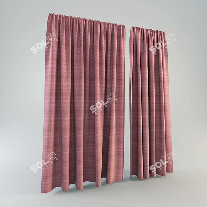 Elegance in Motion - Curtain 3D model image 1