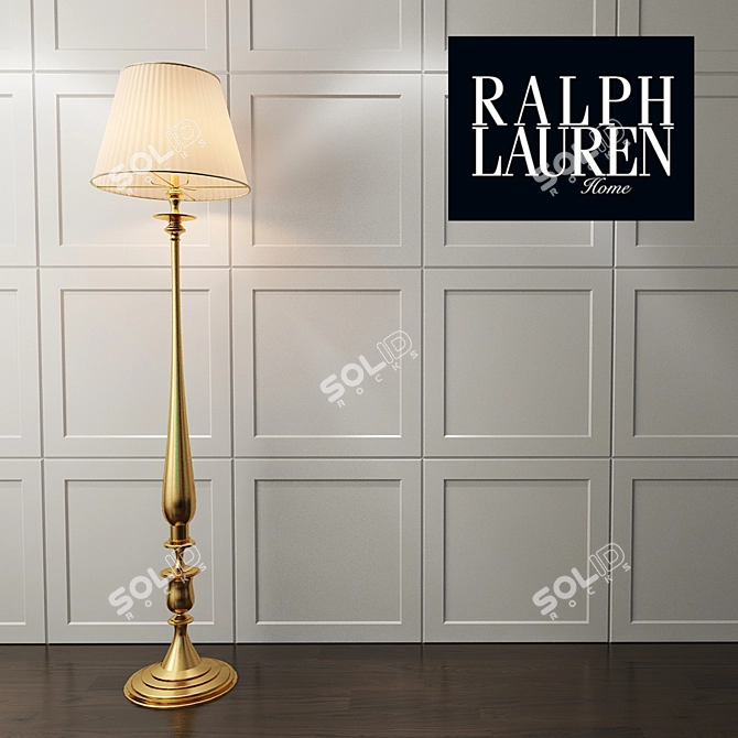 Ralph Lauren Darien Floor Lamp - Elegant Lighting Solution 3D model image 1