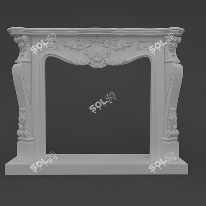 Elegant Hearth Portal 3D model image 2