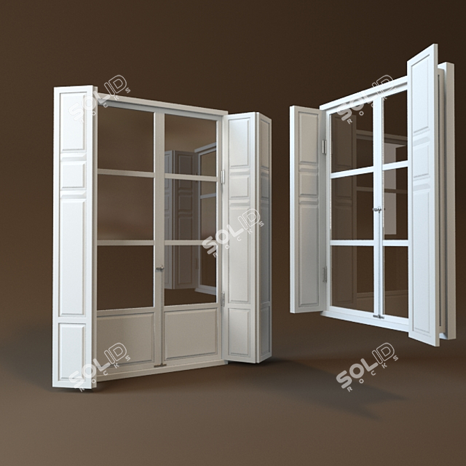Traditional Window with Frame 3D model image 1