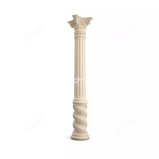 Elegant Column Stand 3D model image 1