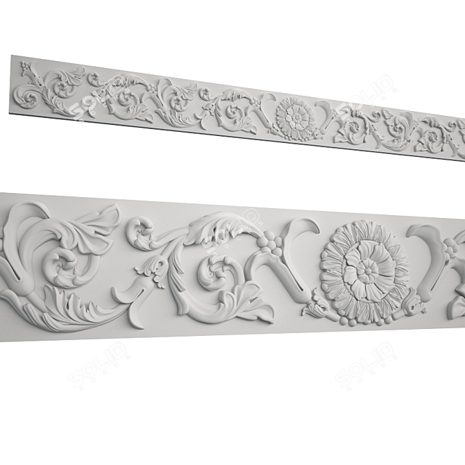 Elegant Patterned Ornament 3D model image 1