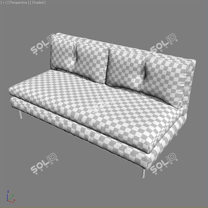 Anatomical Double Seater Sofa 3D model image 3