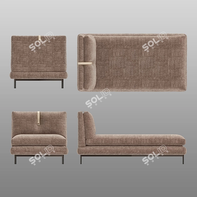 Anatomic DW Sofa Chaise Lounge 3D model image 3