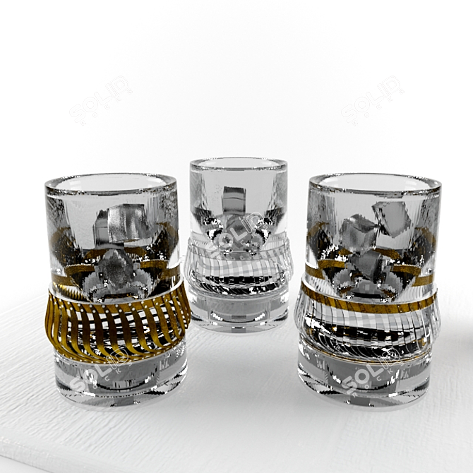 Elegant Glass with Stunning Textures 3D model image 1