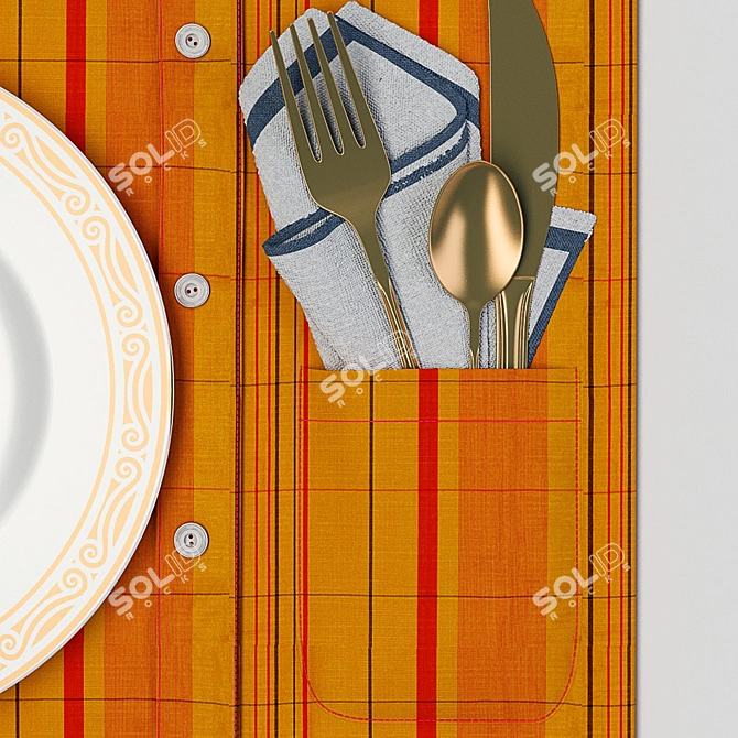 Stylish Cuadro Kitchen Mat 3D model image 1