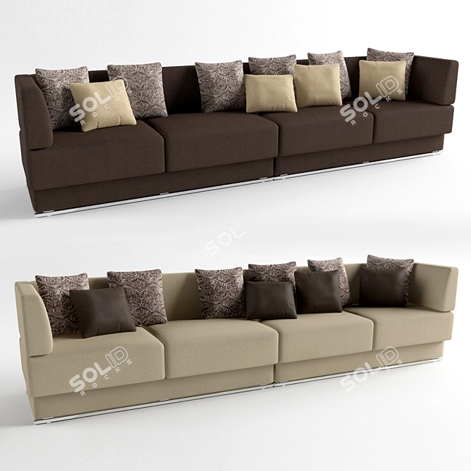 Modern 3D Model Sofa 3D model image 1